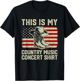 Cowboy Boots Hat This Is My Country Music Concert Shirt T-Shirt