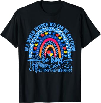 Cute Autism Mom Women Men Autism Awareness Be Kind Support T-Shirt