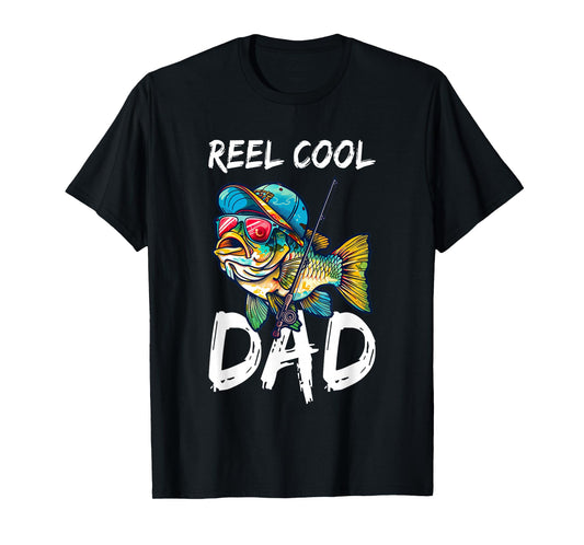 Reel Cool Dad Shirt Men Fisherman Fathers Day T-Shirt