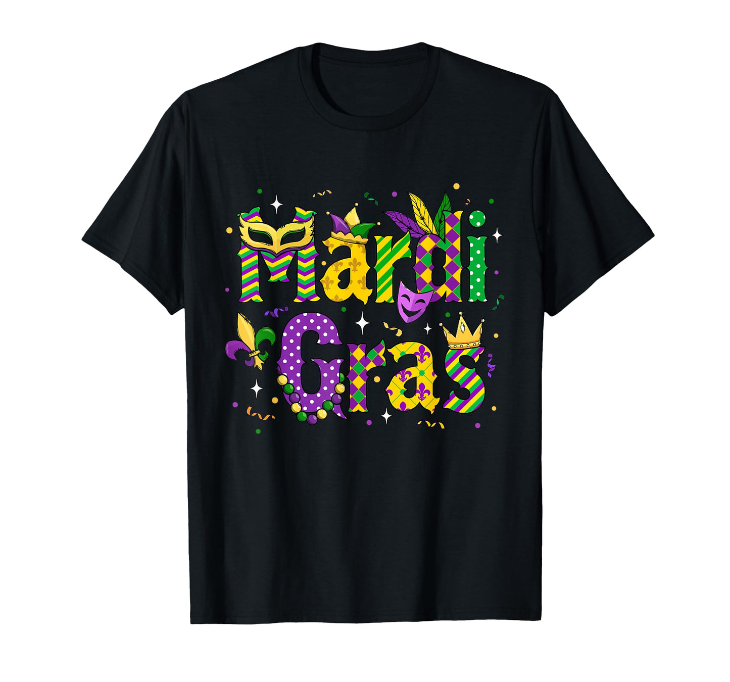 Funny Mardi Gras Parade Outfit Jester Hat Men Women Kids T-Shirt