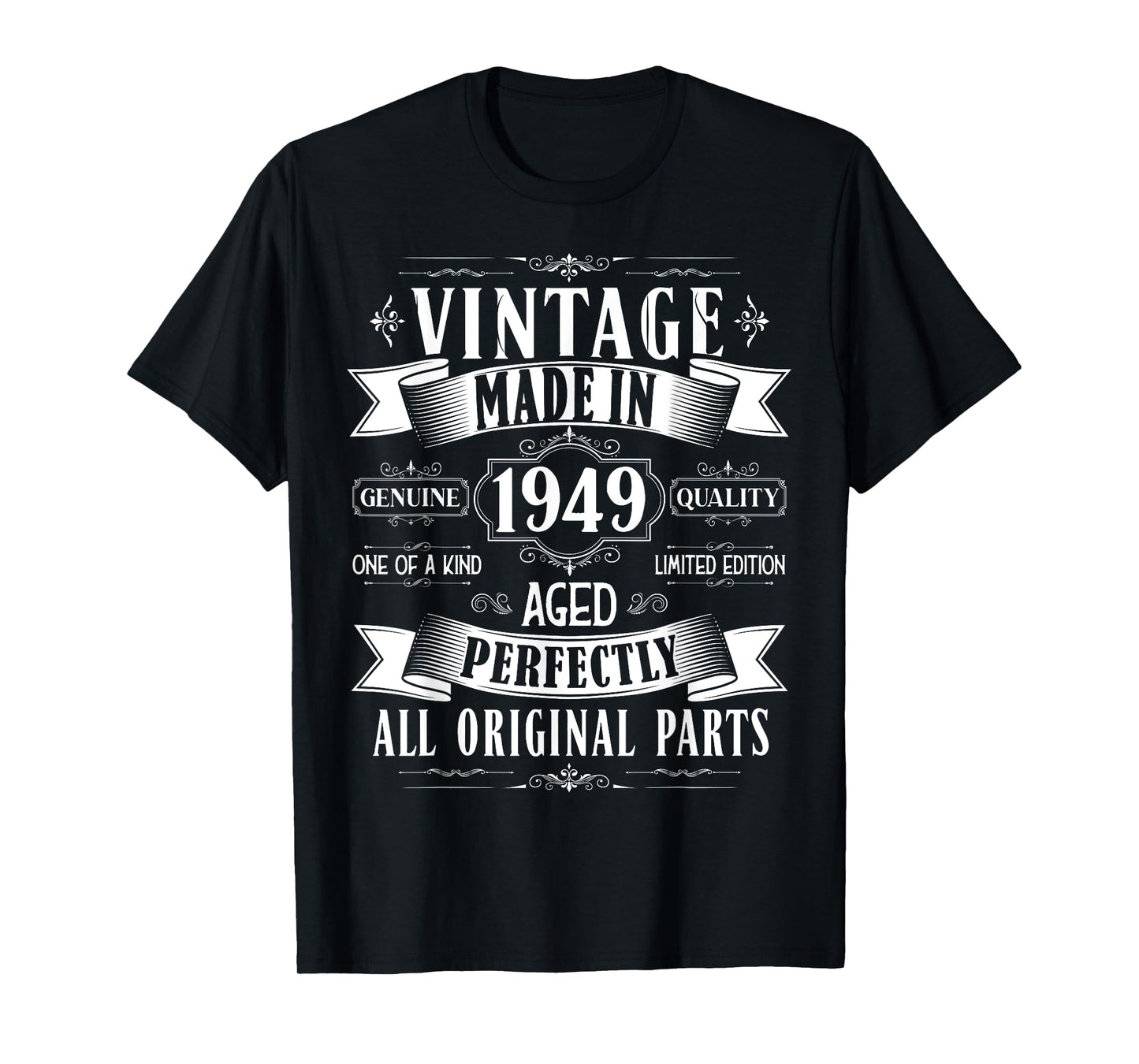 Vintage 76th birthday men Born 1949 76 years old Bday mens T-Shirt