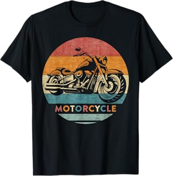 Vintage Retro Motorcycle Silhouette Biker, Motorcycle Lover T-Shirt