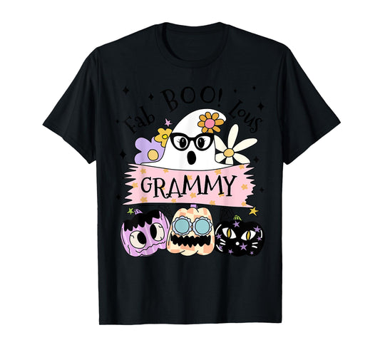 Cute Ghost Fab Boo Lous Grammy Spooky Halloween Costume T-Shirt