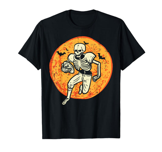 Halloween Skeleton American Football Costume Men Boys Kids T-Shirt