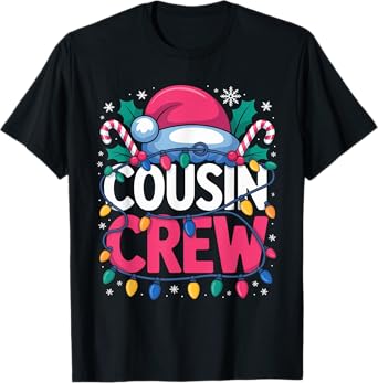 Christmas Cousin Crew Pajamas Kids Girls Toddler Matching T-Shirt