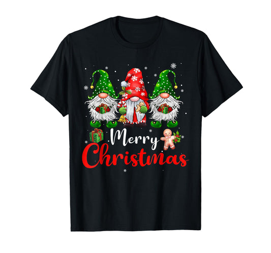 Merry Christmas Gnomes Xmas Family Men Women T-Shirt