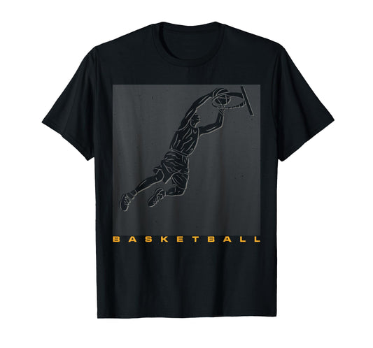 Vintage Retro Love Basketball, Basketball Player Silhouette T-Shirt