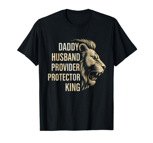 Retro Daddy Husband Provider Protector King Fathers Day Dad T-Shirt