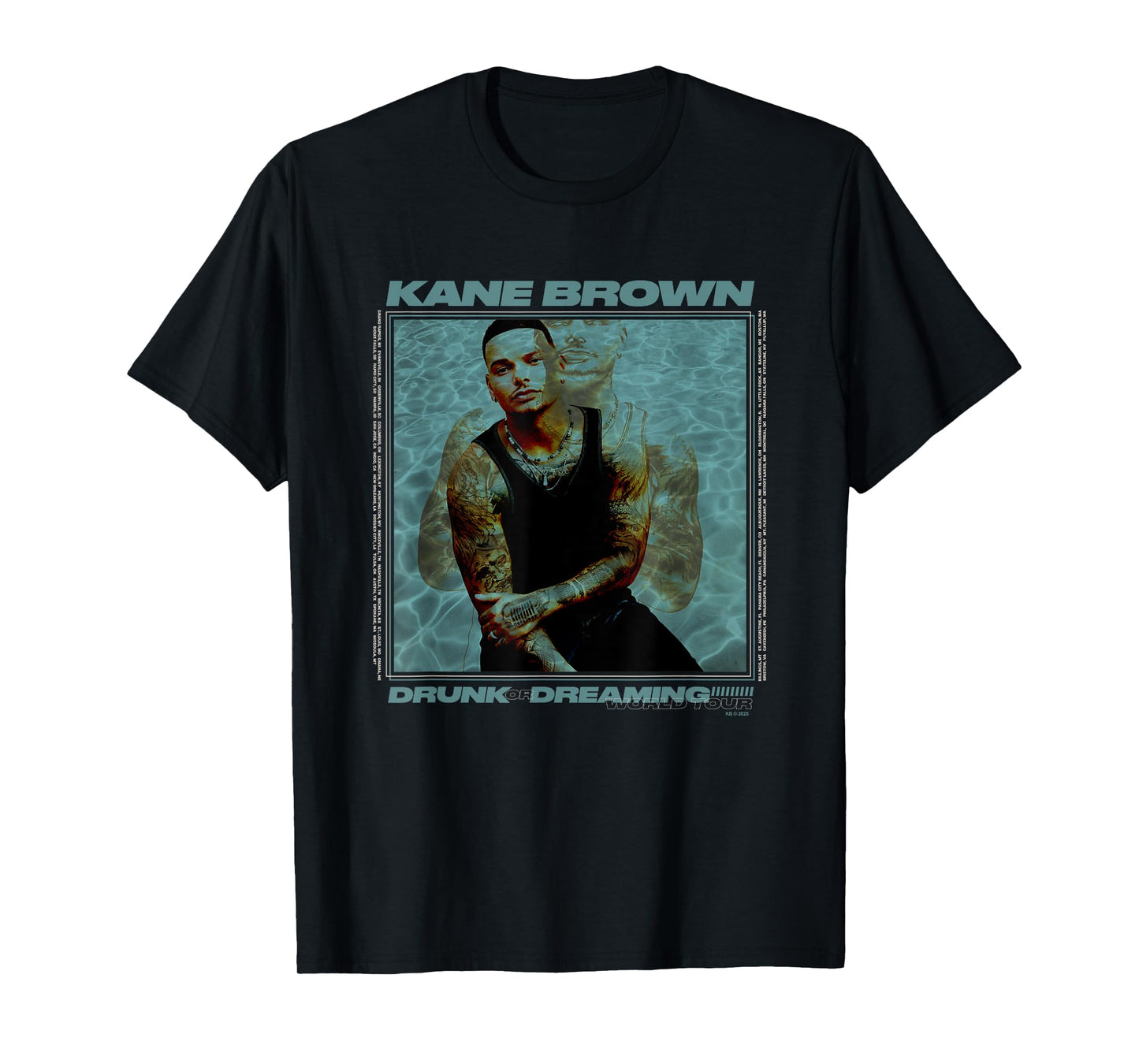 Kane Brown Drunk Or Dreaming World Tour Big Chest Poster T-Shirt