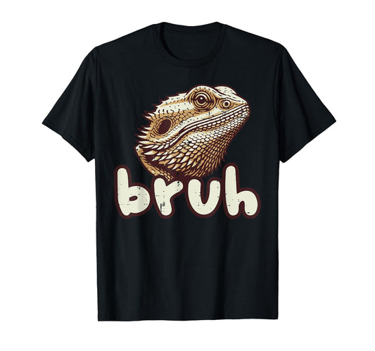 Bearded Dragon Face Bruh Funny Beardie Meme Men Women Kids T-Shirt