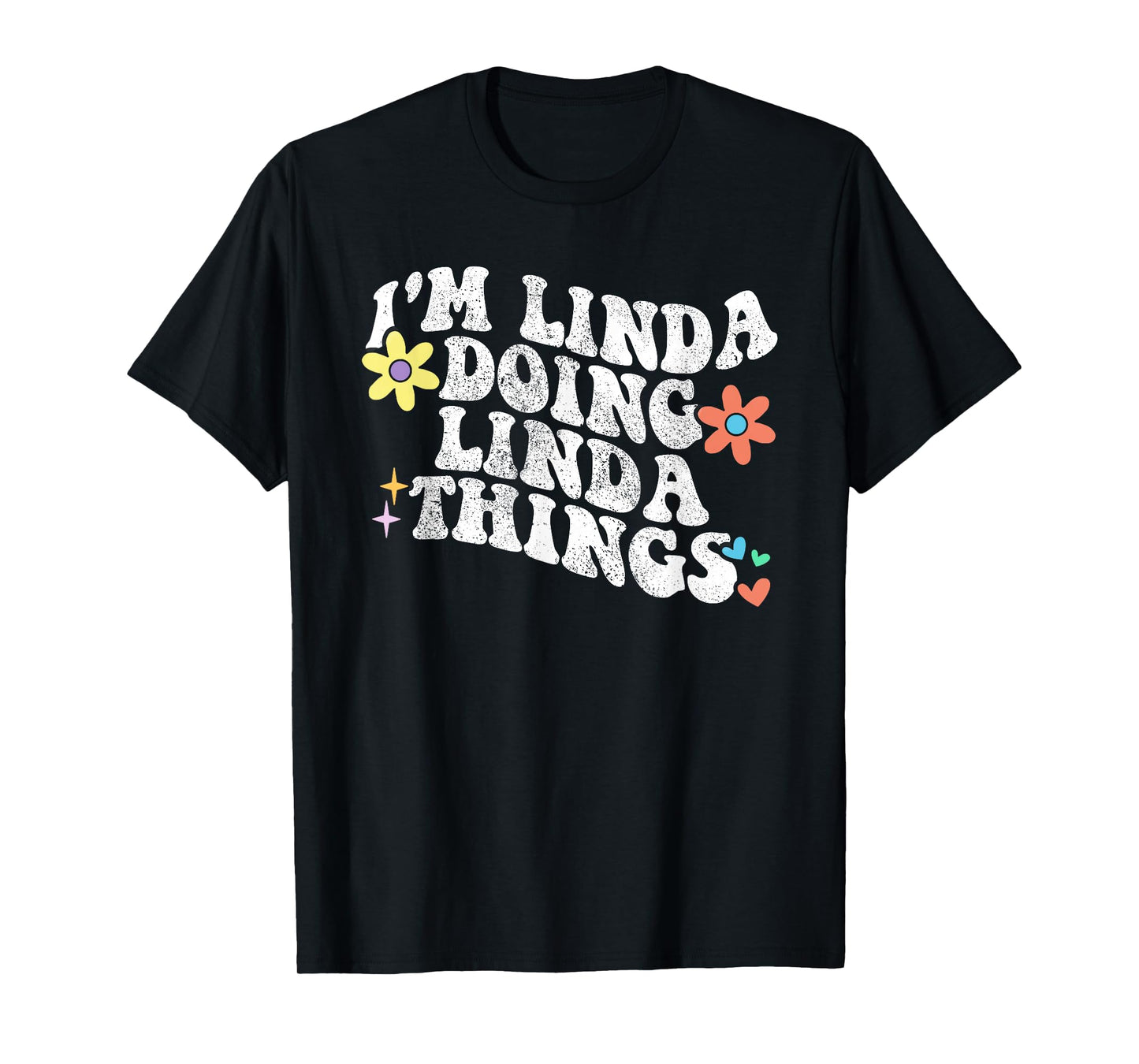 Retro Groovy Im LINDA Doing LINDA Things Funny Mother's Day T-Shirt