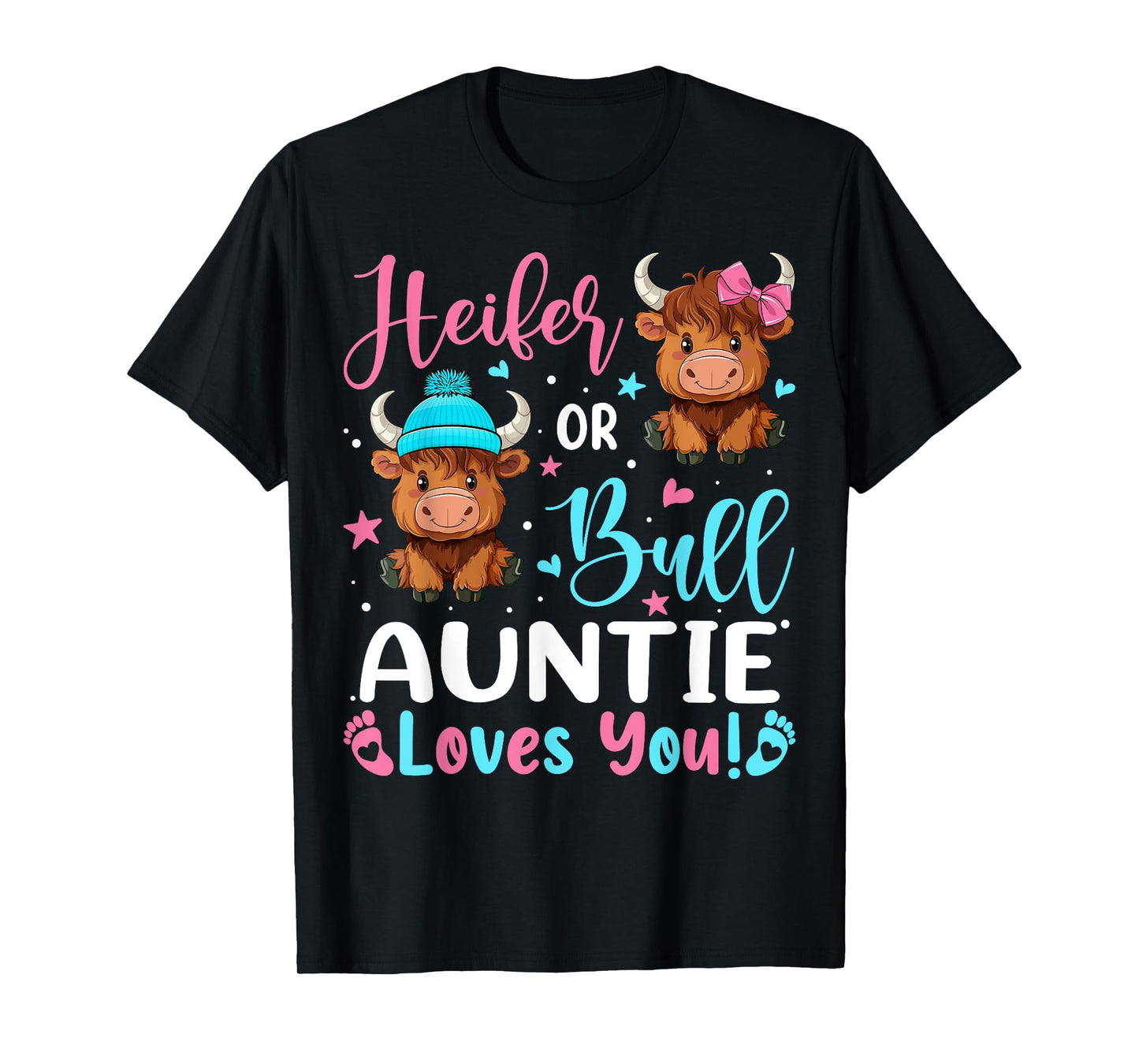 Bull or Heifer Auntie Loves You Highland Cow Lover T-Shirt