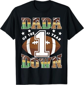 Dada Of The 1St Year Down Football First Birthday Boy T-Shirt