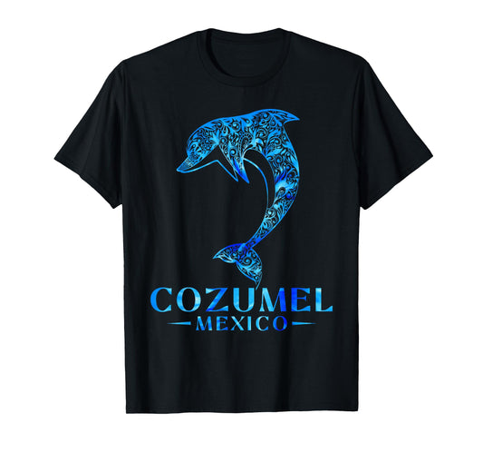 Cozumel Mexico Dolphin Retro Throwback Boys Girls Souvenir T-Shirt
