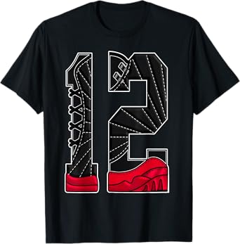 Number 12 Flu Game 12s Retro Matching Tee For Men Women T-Shirt