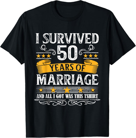 50th Wedding Anniversary shirt Couples Husband Wife 50 Years T-Shirt