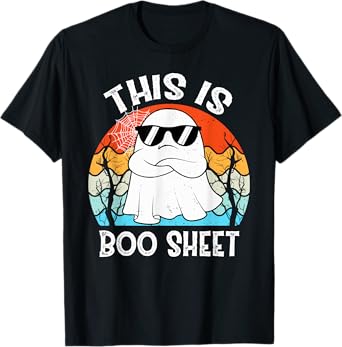 Vintage This Is Some Boo Sheet Ghost Retro Halloween Funny T-Shirt
