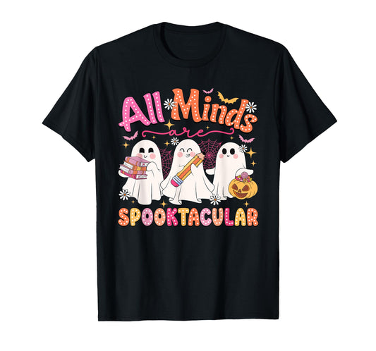 All Minds Are Spooktacular Halloween School Psychologist T-Shirt