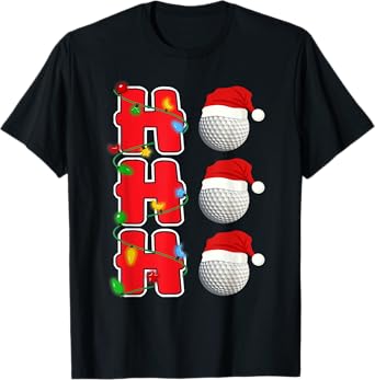 Ho-Ho-Ho Santa Golf Christmas Gift T-Shirt
