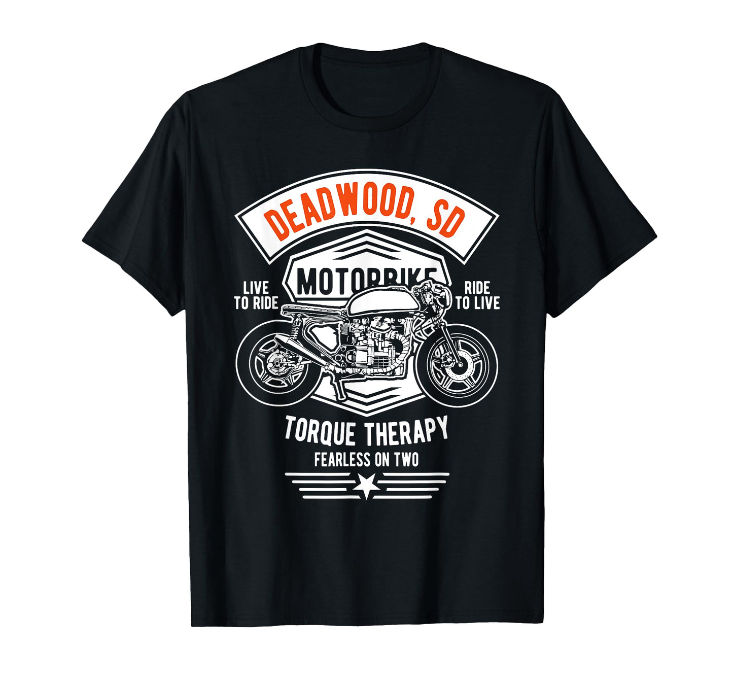 Deadwood South Dakota USA Motorcycle Design Souvenir T-Shirt
