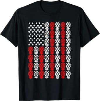 Upside Down Pineapple US Flag Swinger USA Patriotic T-Shirt