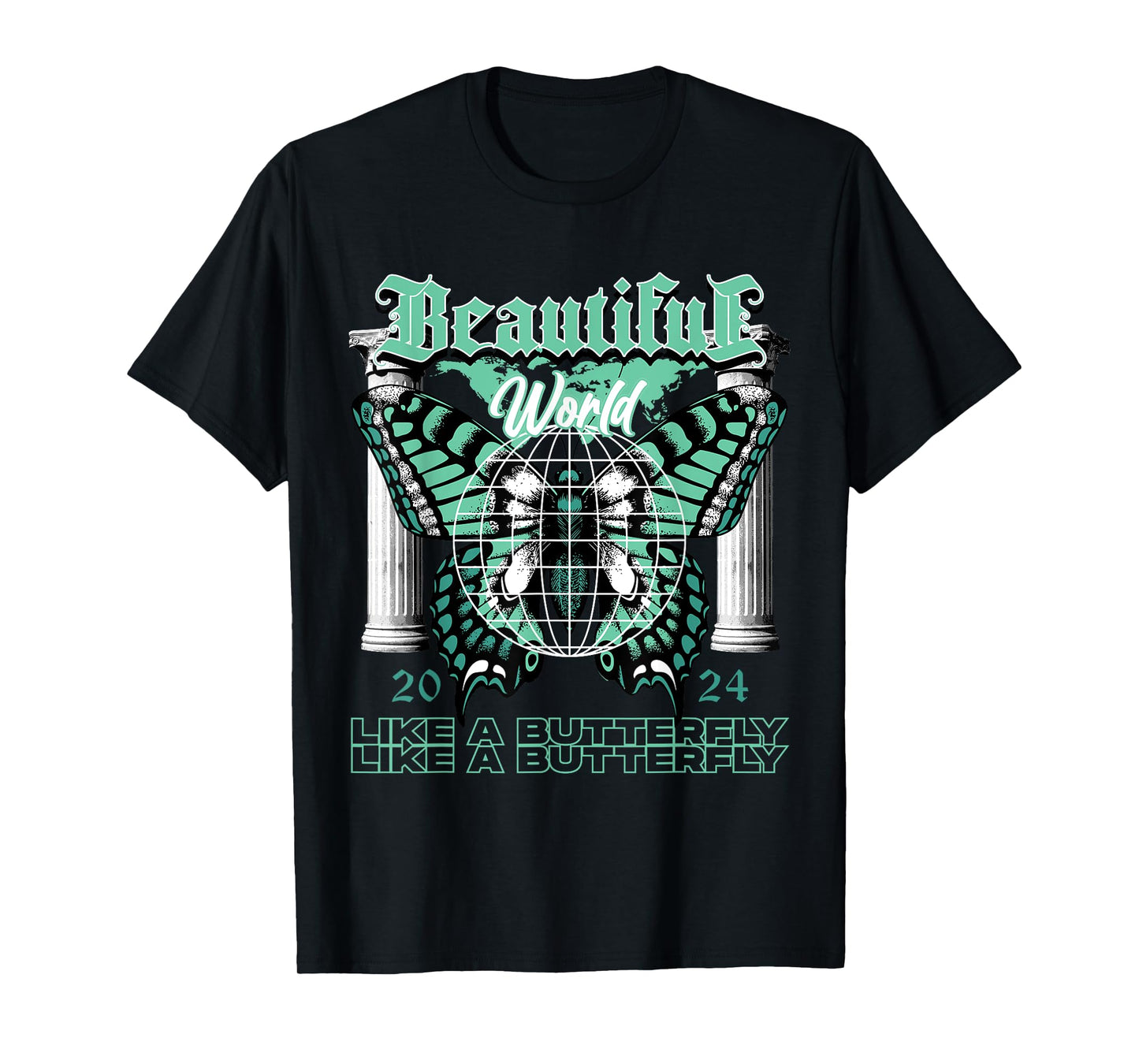 Beautiful World Retro Green Glow 1s Matching For Men Women T-Shirt