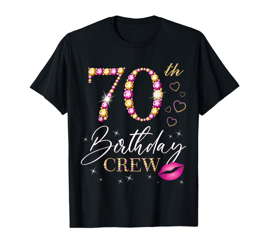 70th Birthday Crew 70th Birthday Squad 70 Years Old Bday T-Shirt