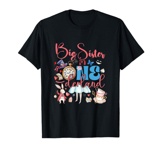 Alice Big Sister in ONEderland Birthday Family T-Shirt