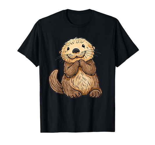 Cute Sea Otter I Kids Sea Otter T-Shirt