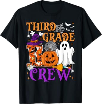 3rd Grade Boo Crew Teacher Student Funny Halloween Costume T-Shirt