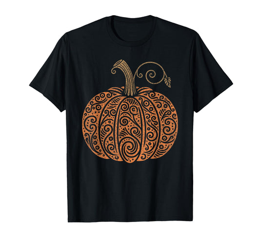 Vintage Pumpkin Women's Autumn Fall Thanksgiving Halloween T-Shirt