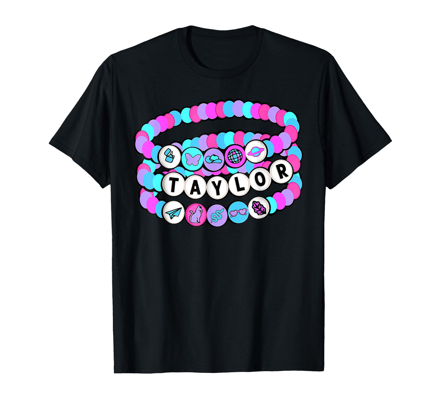 Birthday Girl Groovy Taylor First Name Personalized Bracelet T-Shirt