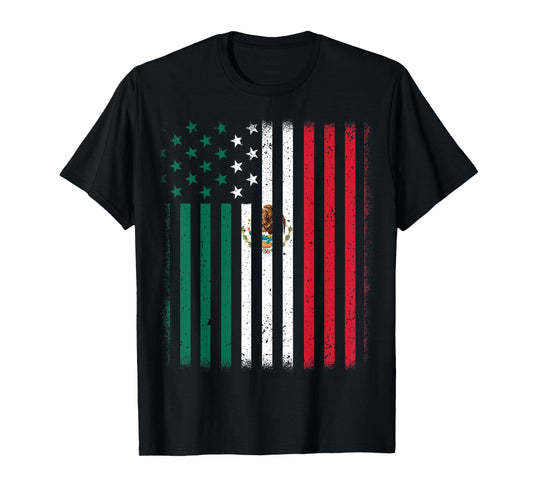 Mexican American Flag Kids Men Women Mexico Independence Day T-Shirt