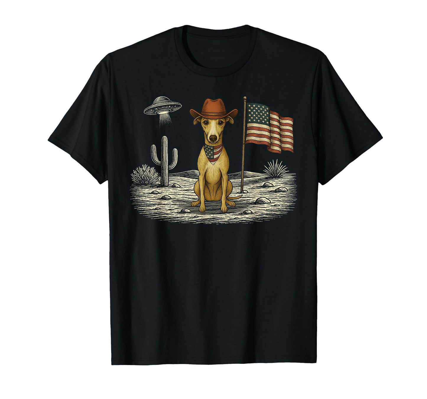 Whippet 4th of July US American Flag Dog Patriotic Men Women Kids T-Shirt