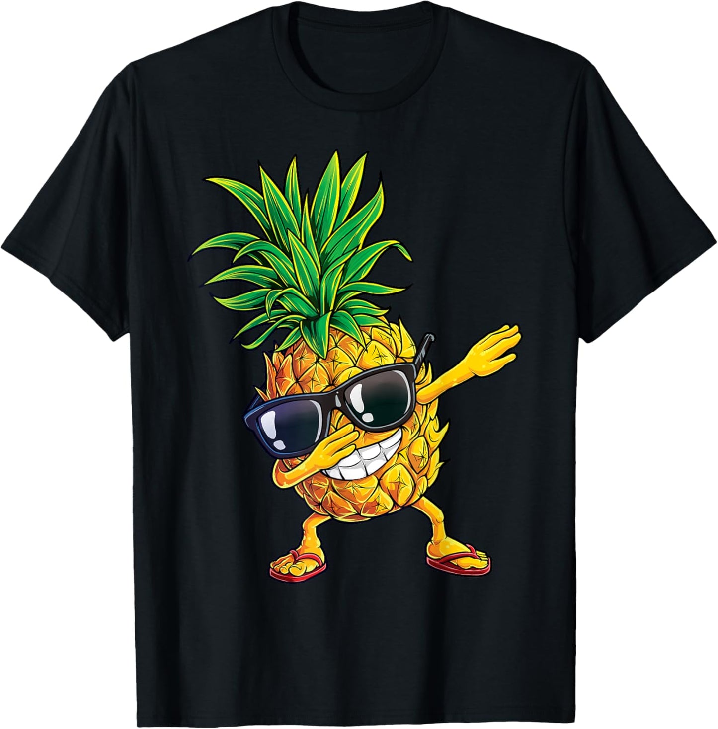 Dabbing Pineapple Sunglasses Aloha Beaches Hawaii Hawaiian T-Shirt