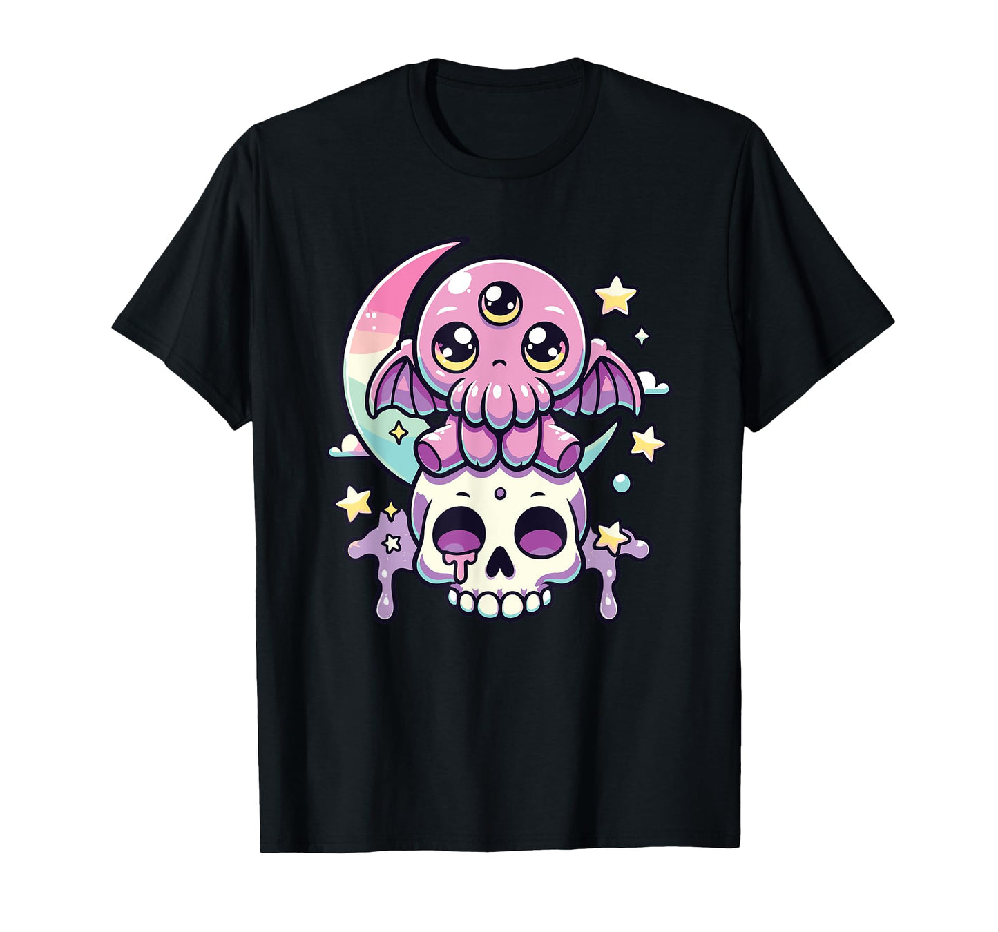 Kawaii Gothic Cthulhu Pastel Colors Gothic Goth Cthulhu T-Shirt