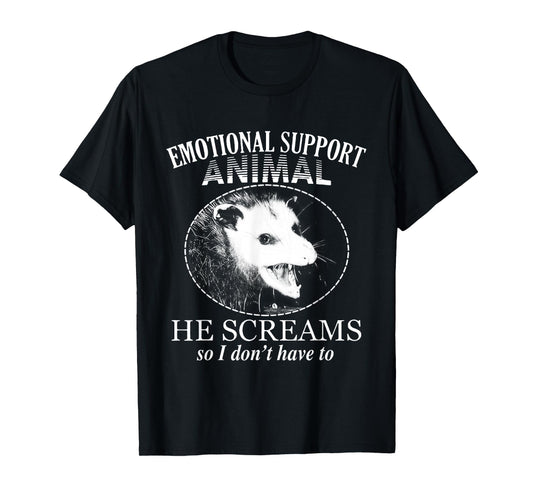 Funny Possum Emotional Support Animal Funny Opossums Memes T-Shirt