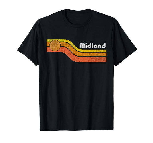 Midland - Vintage Men Women 70s 80s Graphic Cool Retro T-Shirt