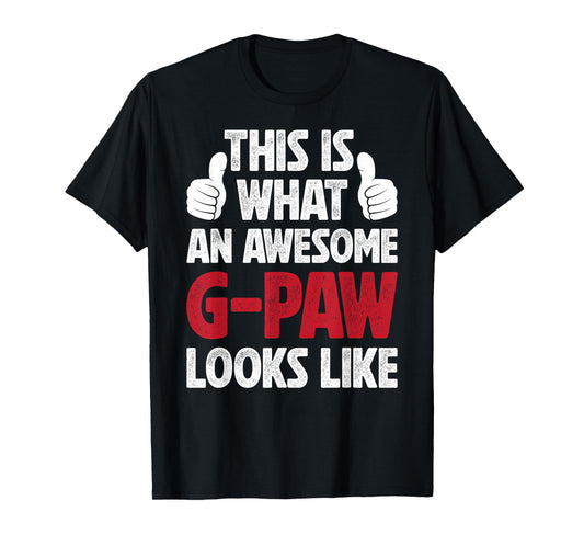 An Awesome G-Paw Grandpa G-Paw Grandfather T-Shirt