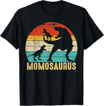 Momosaurus T Rex Momo Dinosaur 2 Kids Matching Family T-Shirt