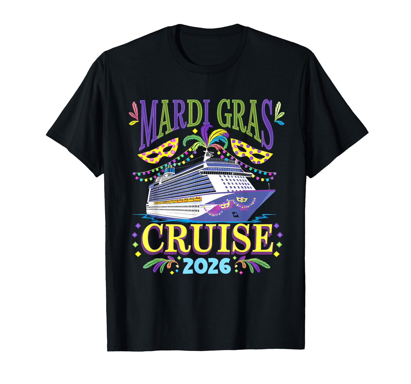 Mardi Gras Cruise 2026 Ship Family Matching Trip New Orleans T-Shirt