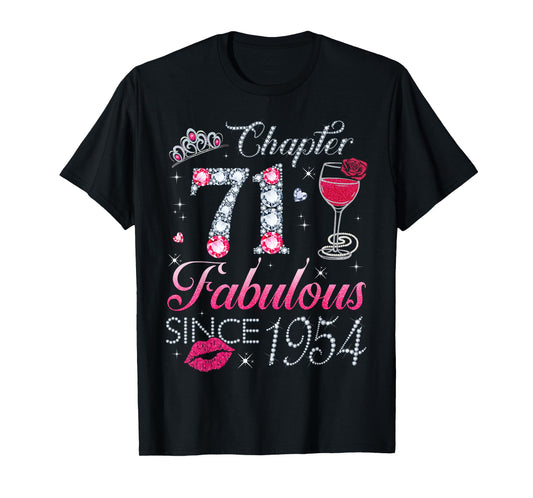 Chapter 71 Fabulous Since 1954 71st Birthday Gift For Women T-Shirt