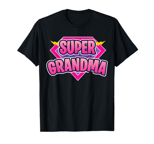 Super Grandma Superhero Grandmother Comic Book Funny T-Shirt