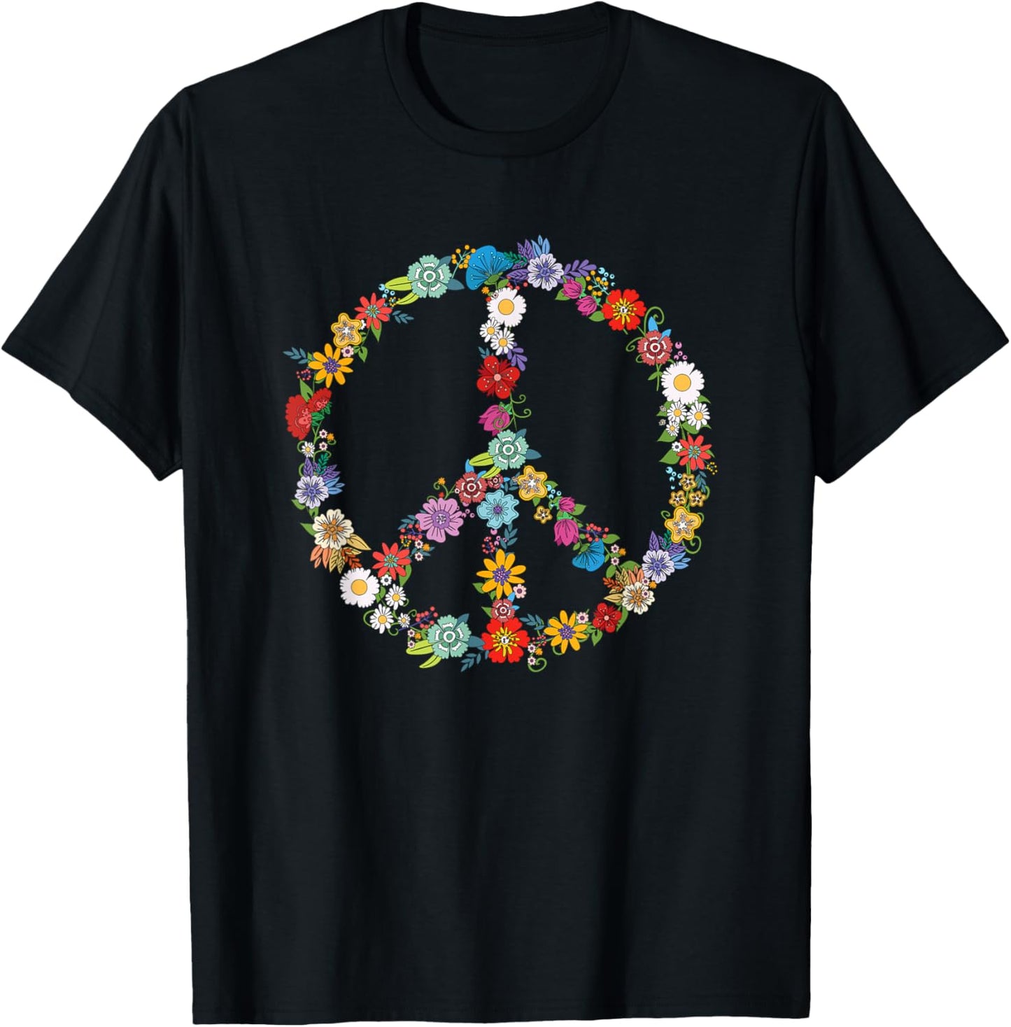 Love and Peace Flower Hippie Lover Beautiful Cute Funny Gift T-Shirt