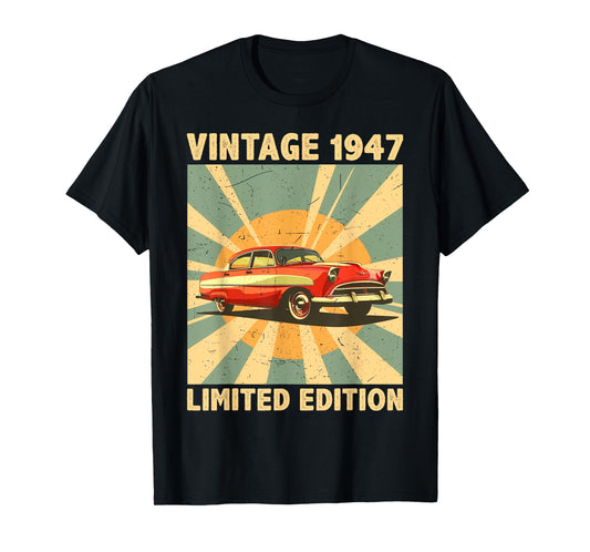 Funny 78th Birthday 80's Style Vintage 1947 78 Years Old T-Shirt