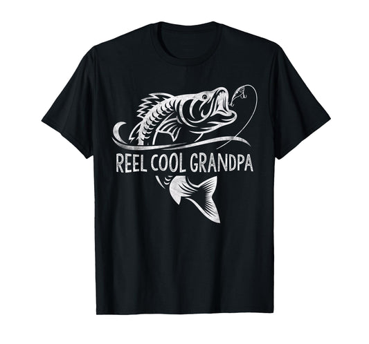 Reel Cool Grandpa Fishing Gifts Grandpa Father's Day T-Shirt