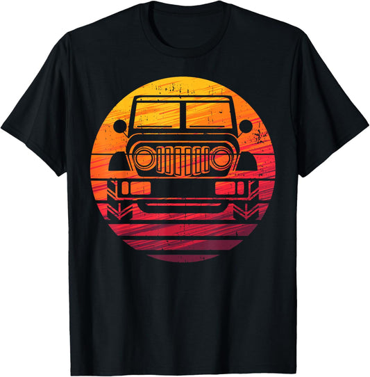 Off Road 4X4 Vintage Retro 70s Sunset Off Road T-Shirt