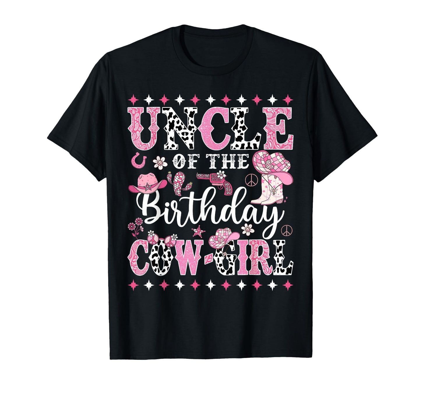 Uncle Of The Birthday CowGirl Rodeo CowGirl Birthday T-Shirt