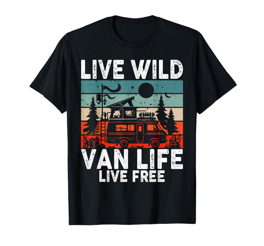 Retro Vintage Van Life Dwellers Vanlife Nomads T-Shirt