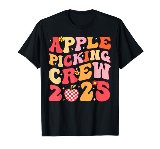 Apple Picking Crew 2025 Cute Matching Family Fall Orchard T-Shirt